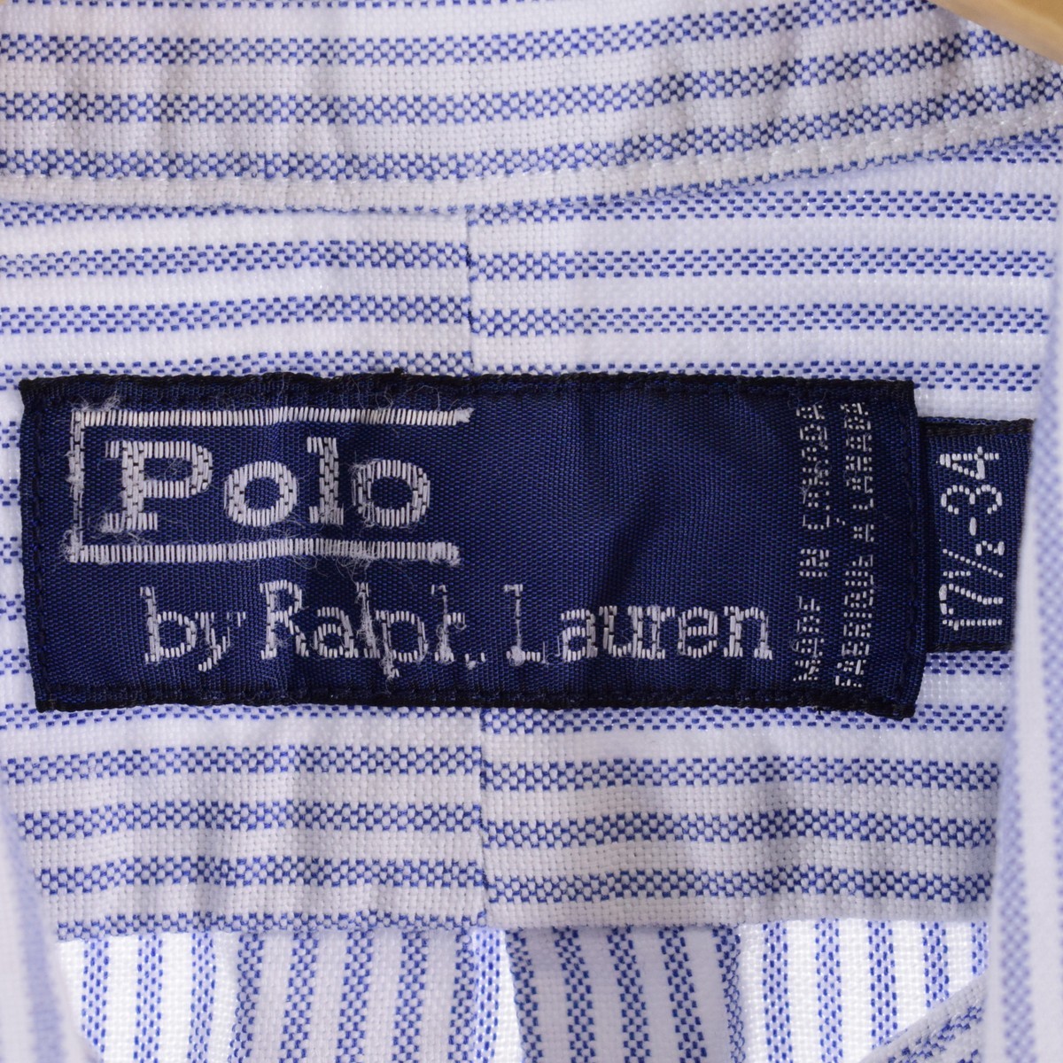 古着 ラルフローレン Ralph Lauren 長袖 ボタンダウンストライプシャツ メンズXL /eaa335537_画像3