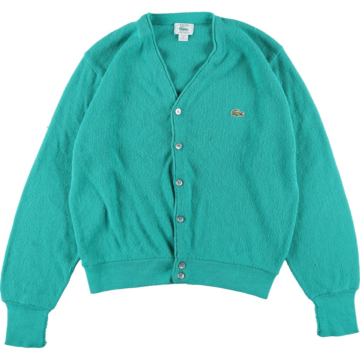 古着 80年代 ラコステ LACOSTE IZOD アクリルニットカーディガン USA製 メンズL ヴィンテージ /eaa338126