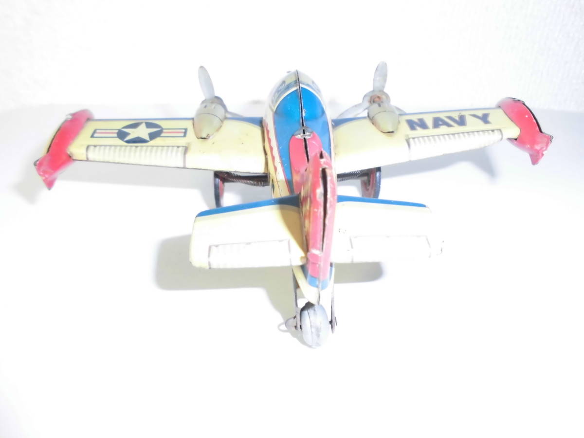 飛行機　プロペラ機　ブリキ　AF-2　日本製　萬代屋_画像8