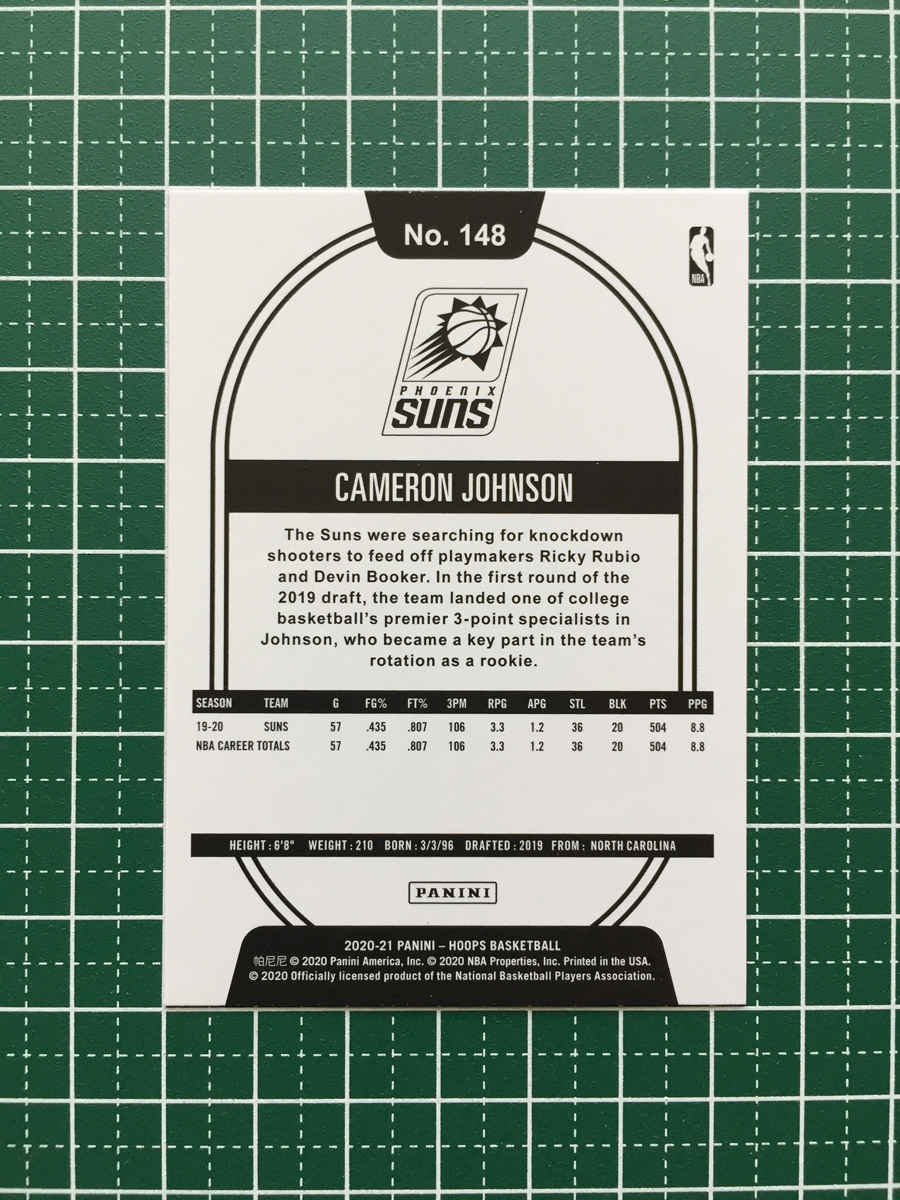 ★PANINI 2020-21 NBA HOOPS #148 CAMERON JOHNSON［PHOENIX SUNS］ベースカード「BASE」★_画像2