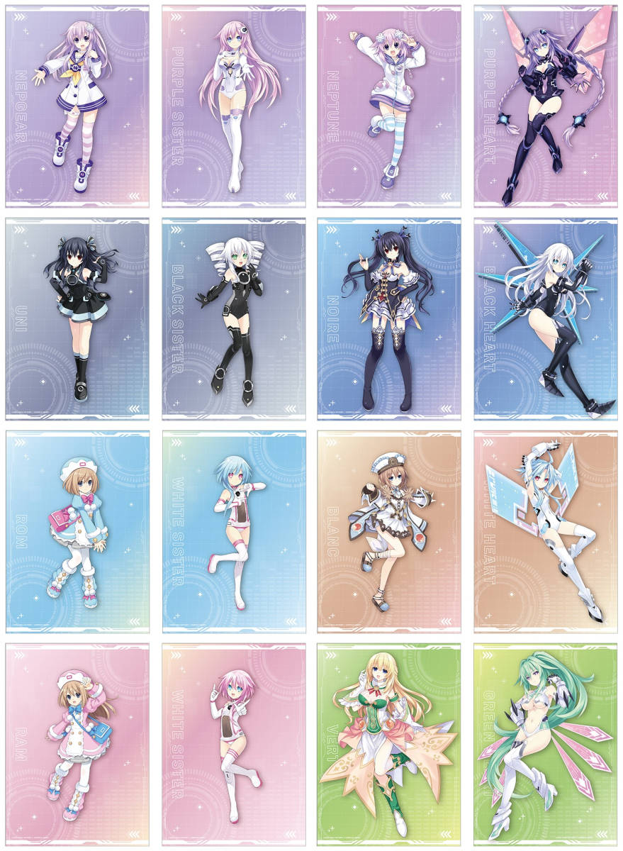 超次元ゲイム ネプテューヌ Sisters vs Sisters エビテンebten 特典 A3クリアポスター 全16種セット Hyperdimension Neptunia Clear Poster 超次元ゲイム ネプテューヌ(ロムラム) スリーブ