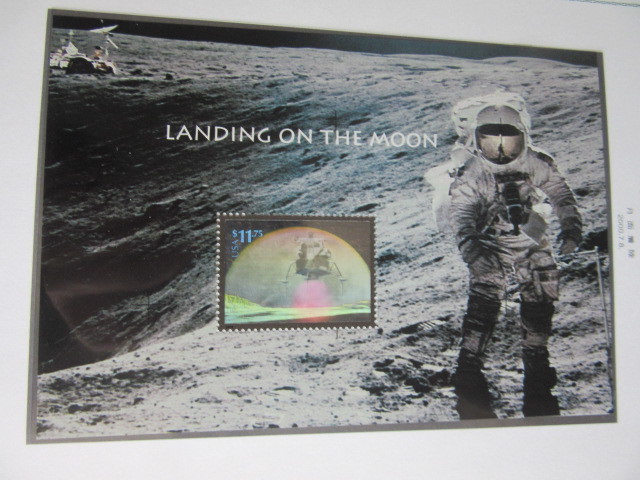  America * tent gram stamp LANDING ON THE MOON ( month surface put on land ) small size seat 2000.7.8 unused 
