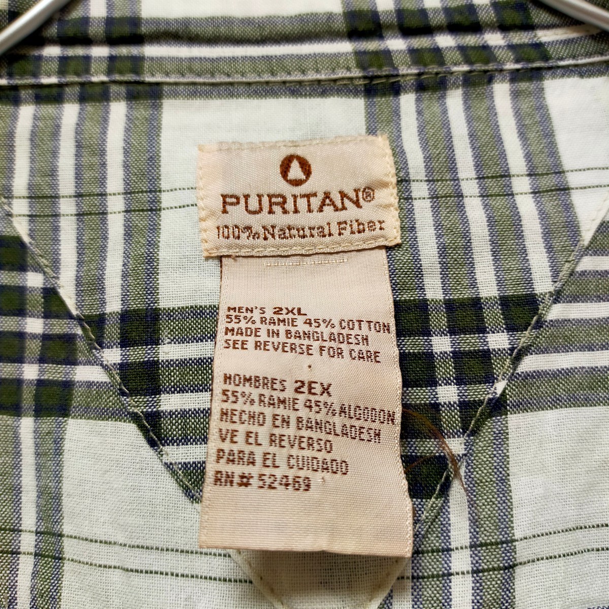 古着　puritan　半袖シャツ　チェック柄　ビッグサイズ　ヴィンテージ　90s_画像8