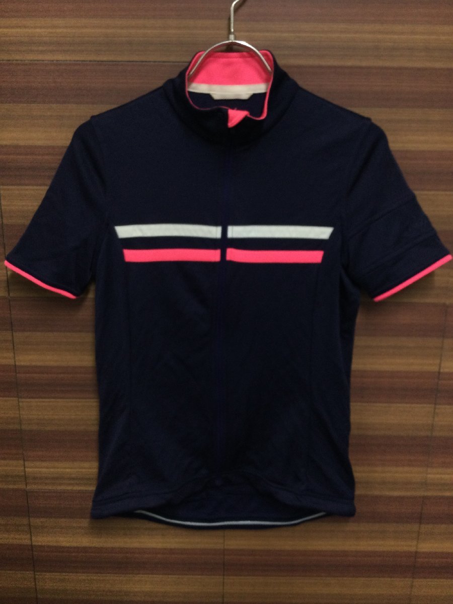 GU390 ラファ Rapha WOMEN’S SHORT SLEEVE BREVET JERSEY 半袖 サイクルジャージ 紺 Sの画像1