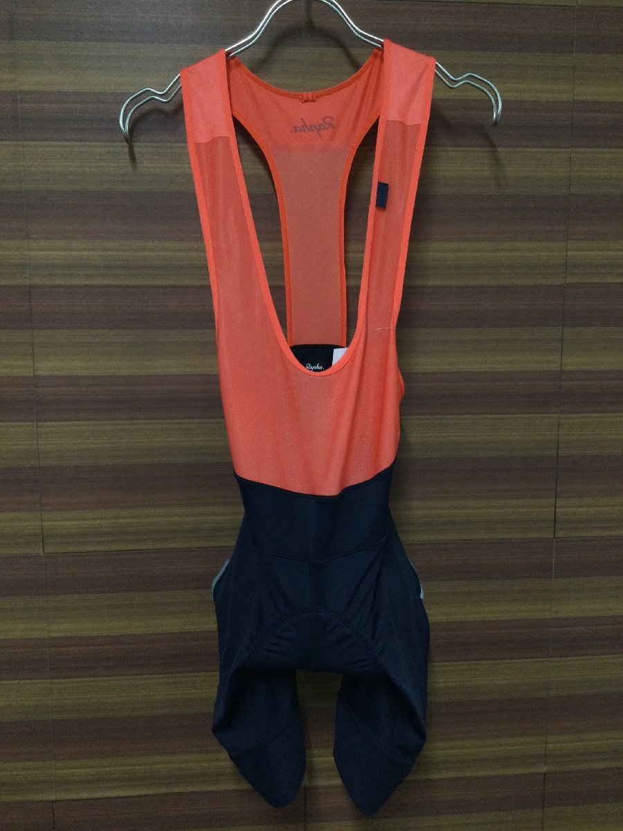 GU951 ラファ Rapha スープレス ビブショーツ SOUPLESSE BIB SHORTS Ⅱ紺 オレンジ XS ※ほつれ_画像1