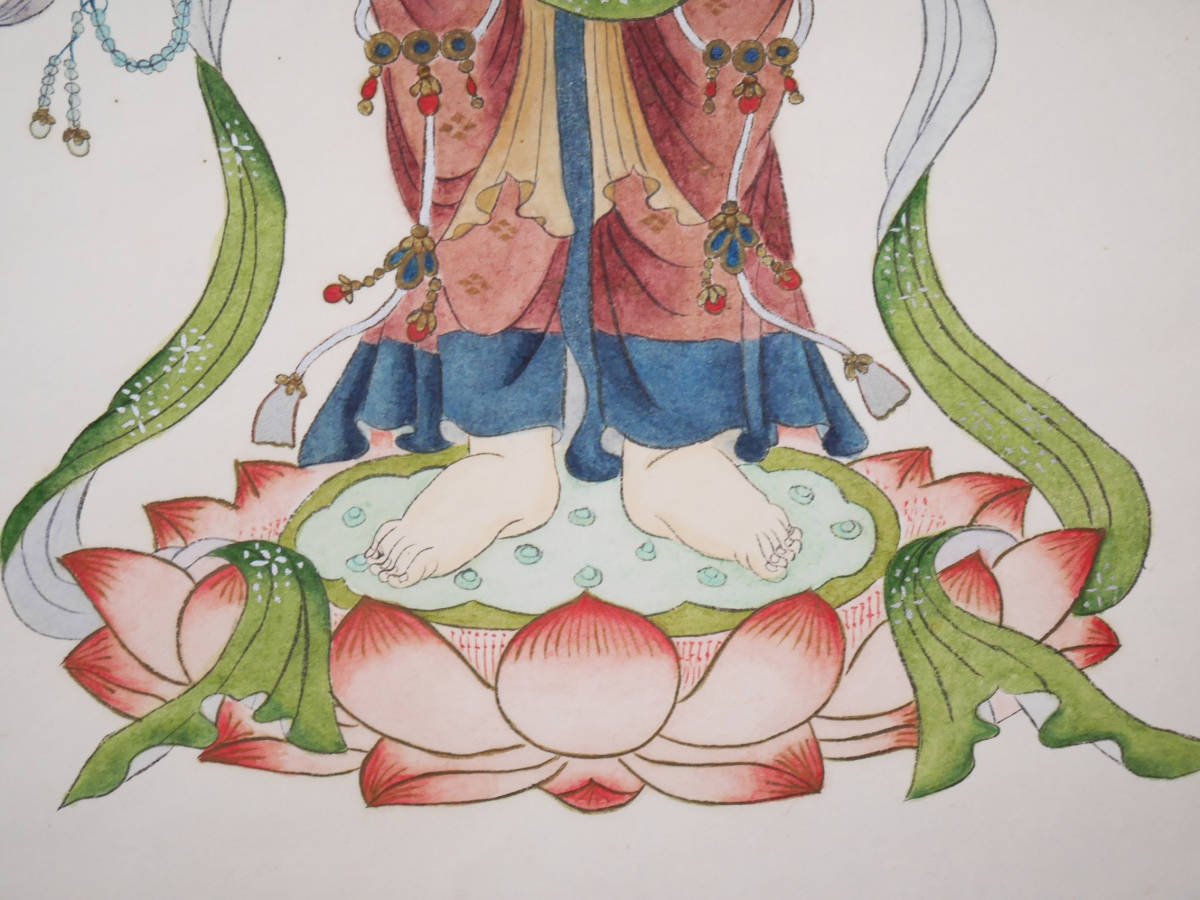 ☆仏画【十一面観音菩薩】◇絹本肉筆 日本画 仏教 神仏画 掛軸 ☆仏画【十一面観音菩薩】◇絹本肉筆 日本画 仏教 神仏画 掛軸