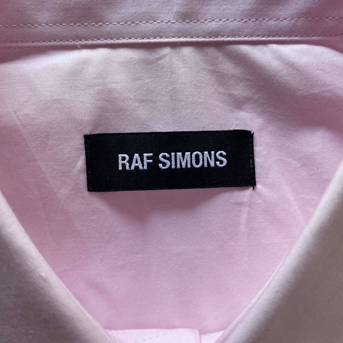 新品 Raf Simons Big Fit Shirt with Embroidered Text In Back Pink M