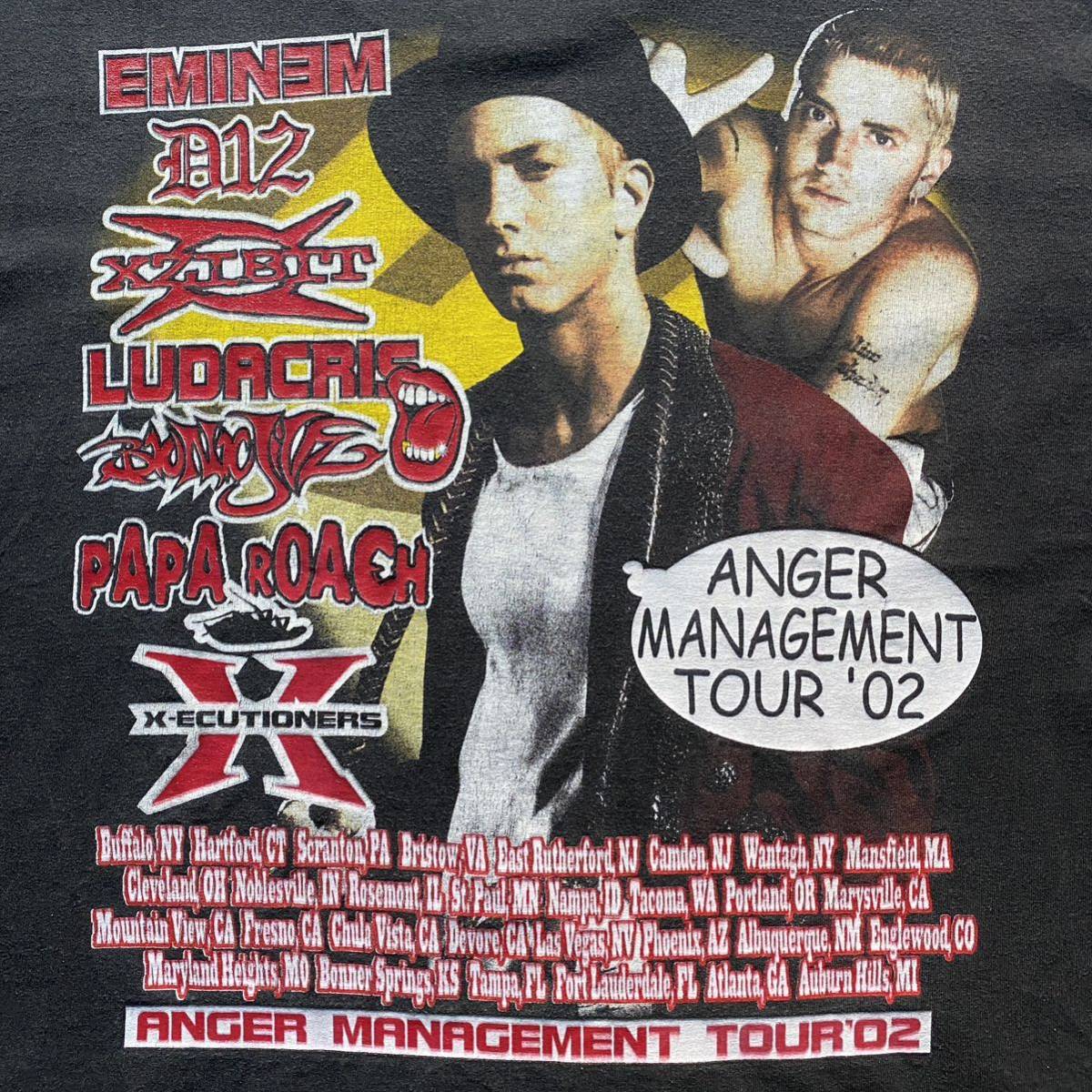 レア 古着 Eminem Anger Management Tour Tee XL 2002 Rap Band Tシャツ バンドT ラップT エミネム アンガーマネジメント ツアー KOHH 着用_画像6