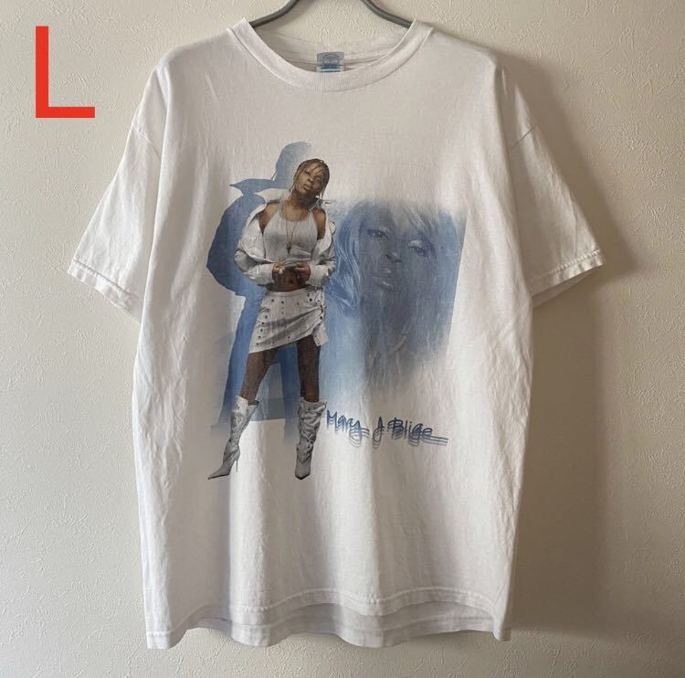 レア 古着 Mary J. Blige Y2K Love & Life Tee L White 2004 Rap Band Tシャツ ラップT バンドT メアリー J ブライジ ホワイト