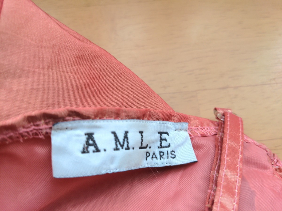 A．Ｍ．Ｌ．E　PARIS　ピンクロングドレス　難あり_画像3