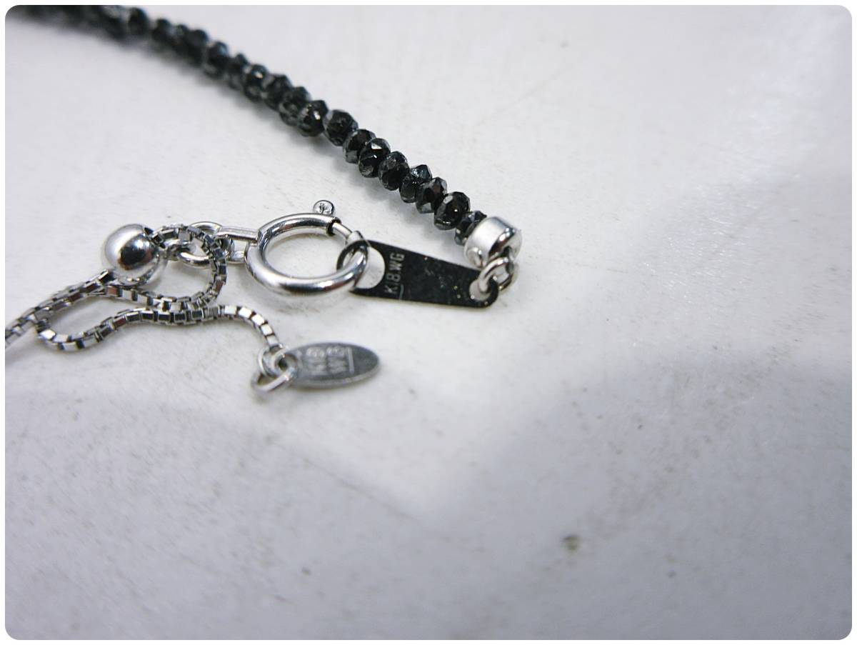 ネックレス K18WG 18金WG ブラックダイヤ? ネックレス 20.00ct 約40cm