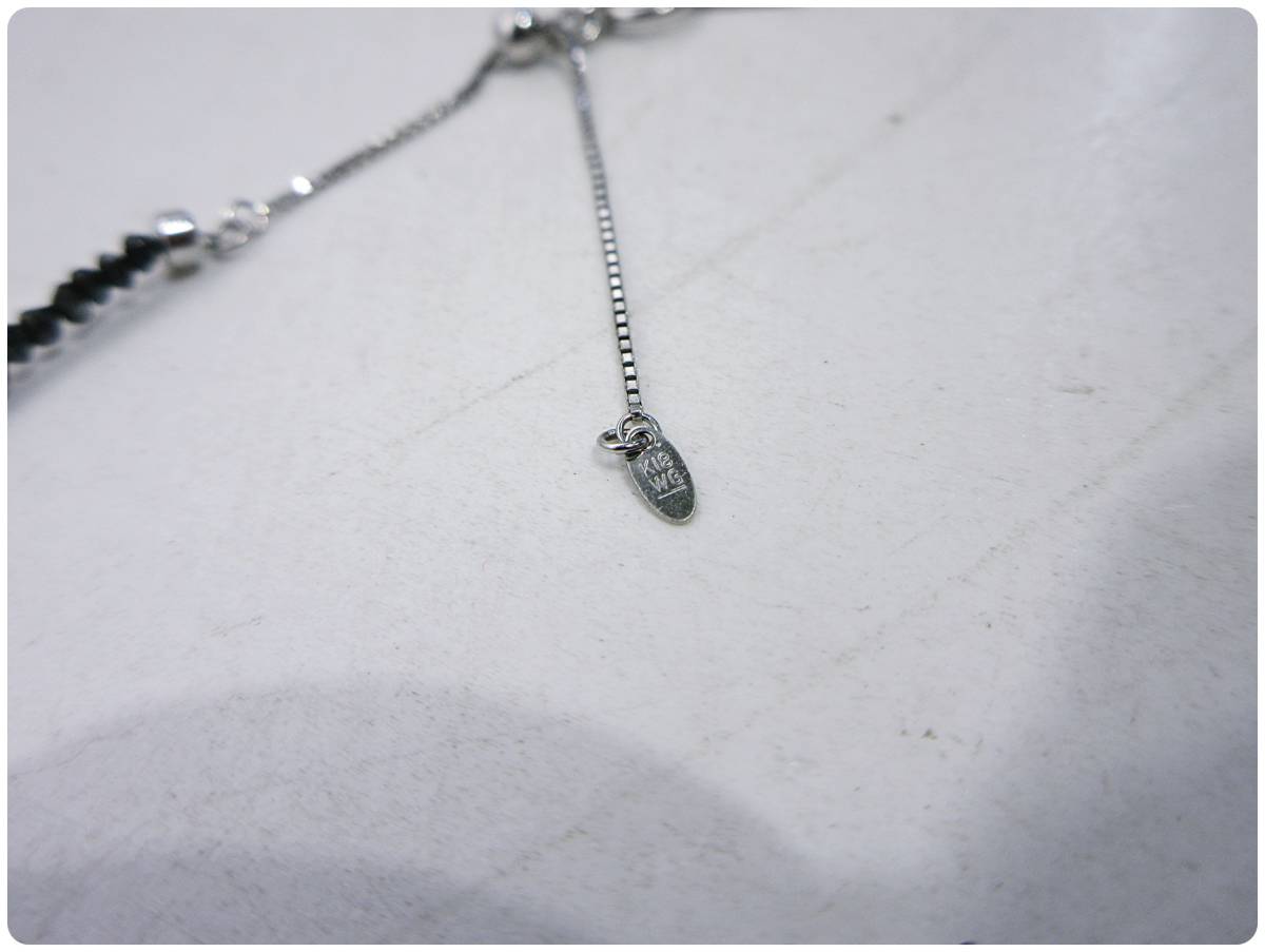 ネックレス K18WG 18金WG ブラックダイヤ? ネックレス 20.00ct 約40cm