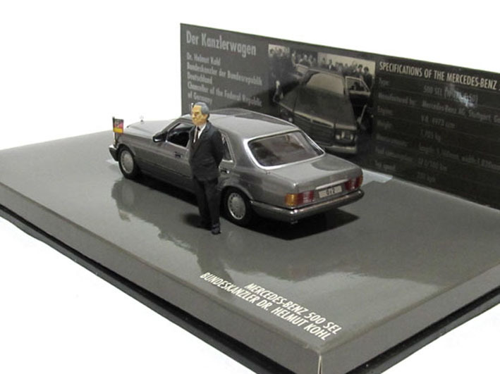 A★PMA 1/43★ Mercedes Benz 500 SEL／メルセデスベンツ 500 SEL 西ドイツ連邦首相 ヘルムート・コール博士 公用車 ★の画像3