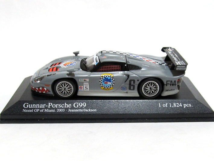 A★ PMA 1/43 ★ グンナーポルシェ G99 #6 ／ Gunnar-Porsche G99 Nextel GP of Miami 2003 #6 ”Makos”★ 400 036896_サンプル画像