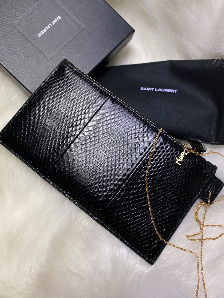極上レア】SAINT LAURENT サンローラン チェーンバッグ クラッチ-