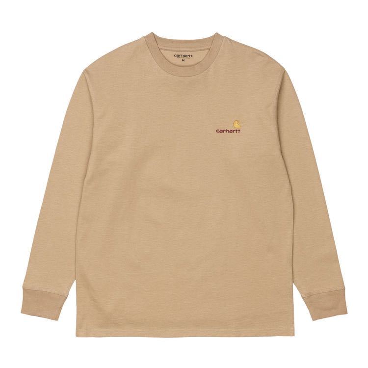 カーハート ロンT ダスティーブラウン WIP ベージュ 長袖 ロングスリーブ Tシャツ Carhartt ストリート スケボー お洒落 オーバーサイズ