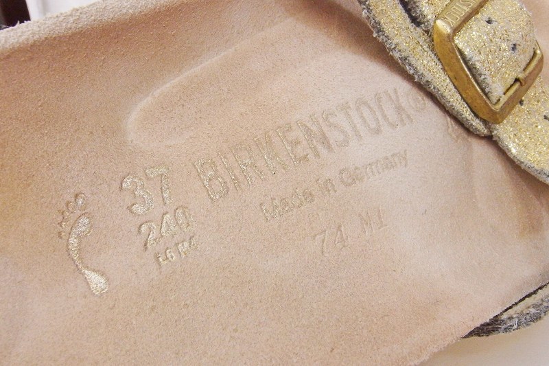 S*ビルケンシュトック BIRKENSTOCK バリ サンダル 37 ゴールド nm4610203727_画像6