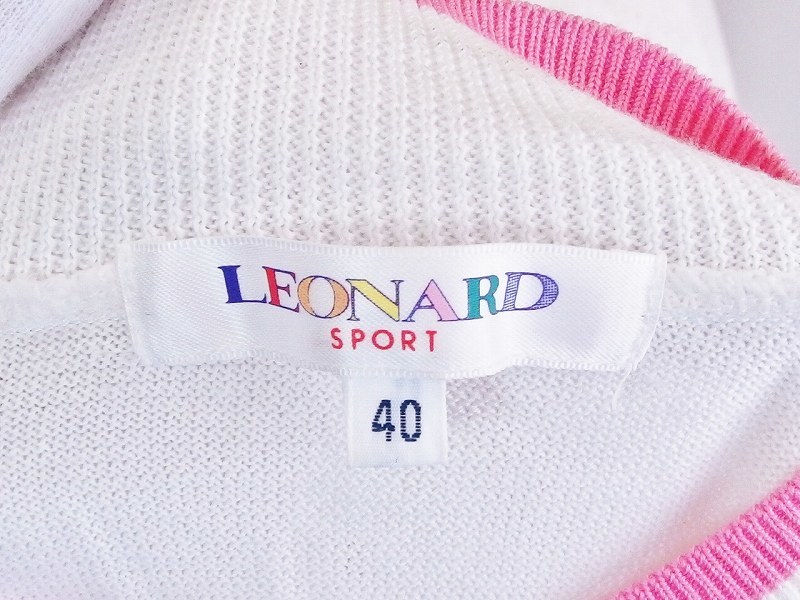 W*レオナールスポーツ LEONARD SPORT ハイネック　五分・七分袖カットソー 40 ok4610203682_画像9