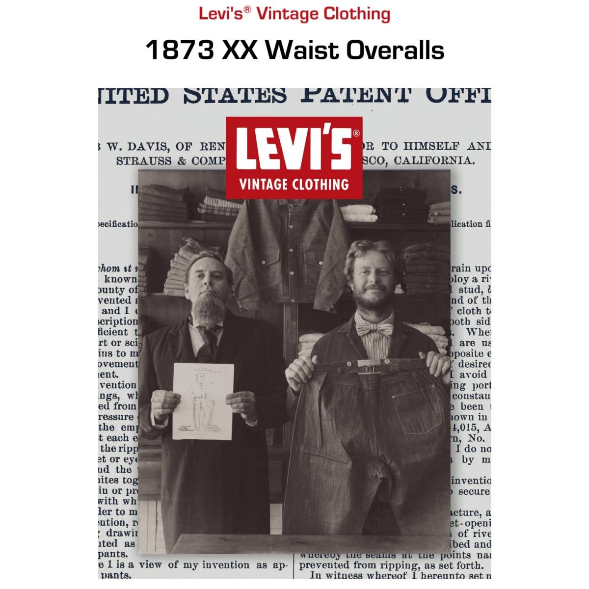 サイズ36 世界150本限定】LVC 1873 XX WAIST OVERALLS サイズ36 世界150本限定】LVC 1873 XX WAIST OVERALLS