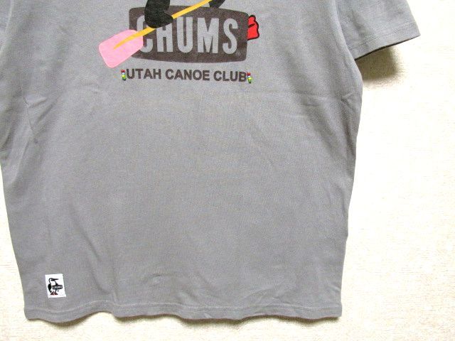 ★美品★CHUMS チャムス Booby Canoe Club T-Shirt ブービーカヌークラブ Tシャツ L★グレー アウトドア トップス 人気モデル CH01-1347_画像4