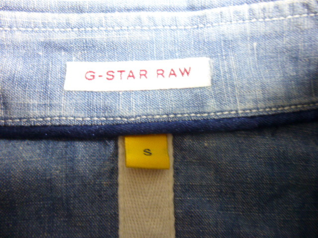 美品 G-STAR RAW ジースターロー 長袖ダンガリーシャツ サイズS ユーズド加工有り とてもおしゃれなシャツです_画像2
