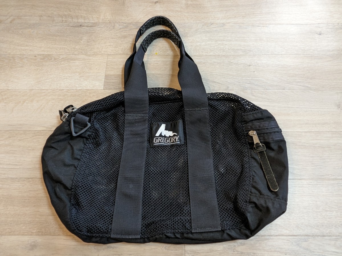 USA製 GREGORY グレゴリー ダッフルバッグ 廃盤メッシュ 黒 XS USA製 GREGORY グレゴリー ダッフルバッグ 廃盤メッシュ 黒 XS