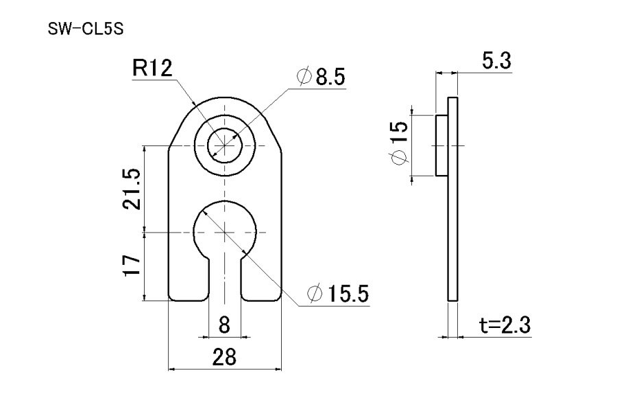 【SWAGE-LINE/スウェッジライン】 ホースクランプステー SWCL4-ST2(21.5) 2個セット [SW-CL5S]_画像3