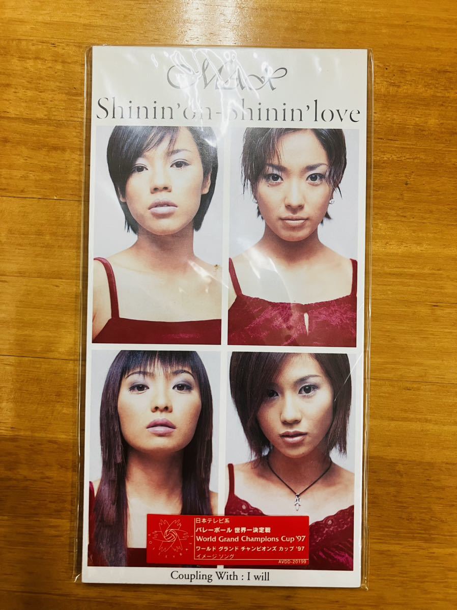 【非売品・レア】Shinin' on - Shinin' love MAX 8㎝シングルCD タイアップシール付き　※追跡サービスあり_画像1