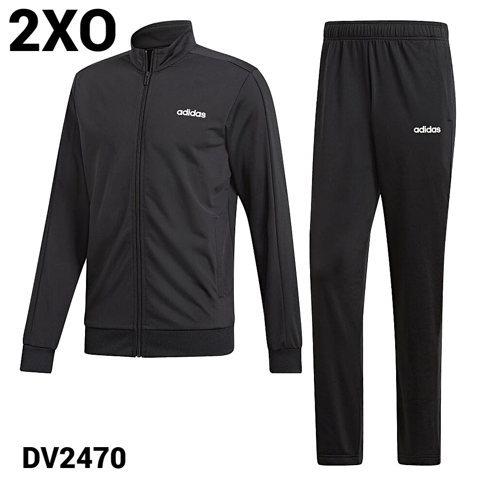 2XO【adidas Basics Track Suit BLACK/BLACK メンズ ウェア セットアップ ジャージ DV2470 FRW21 上下セットアップ ジャケット パンツ】