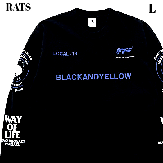 優先配送 BLACKxBLUE TEE L/S WHEEL TWO 新品【RATS L 23'RTC-0204