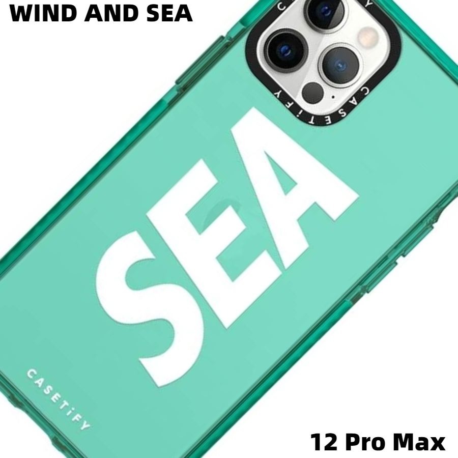 新品【WIND AND SEA × CASETiFY MAIN LOGO - SEA iPhone12 Pro Max (Teal) ウィンダンシー × ケースティファイ アイフォーン ケース】