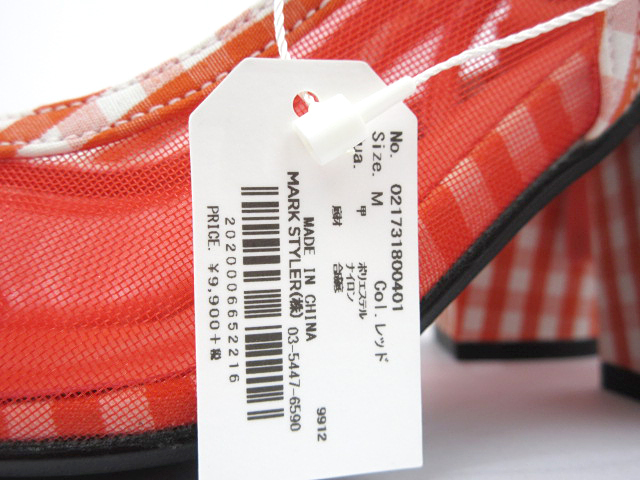  Dazzlin dazzlin туфли-лодочки sia- лента обувь проверка красный size M 23.0~23.5cm женский 