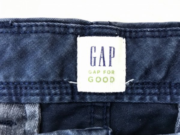 〈レターパック発送〉GAP FOR GOOD ギャップ メンズ スリム カラーパンツ 34×32 紺_画像2