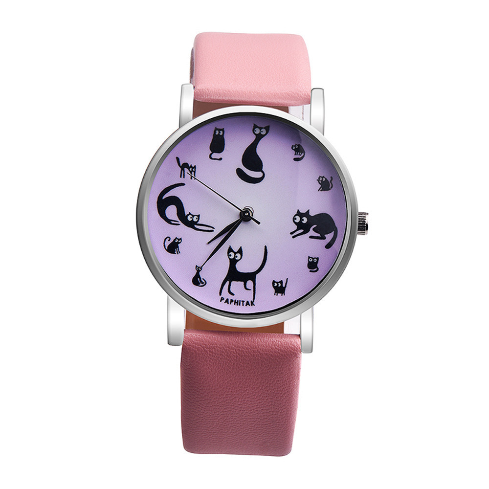 ヤフオク レディース腕時計 動物柄 猫時計 猫好きな方