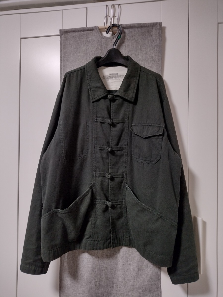 試着のみ 23 S/S Undercover チャイナシャツ 2 Dark Green チャイナ