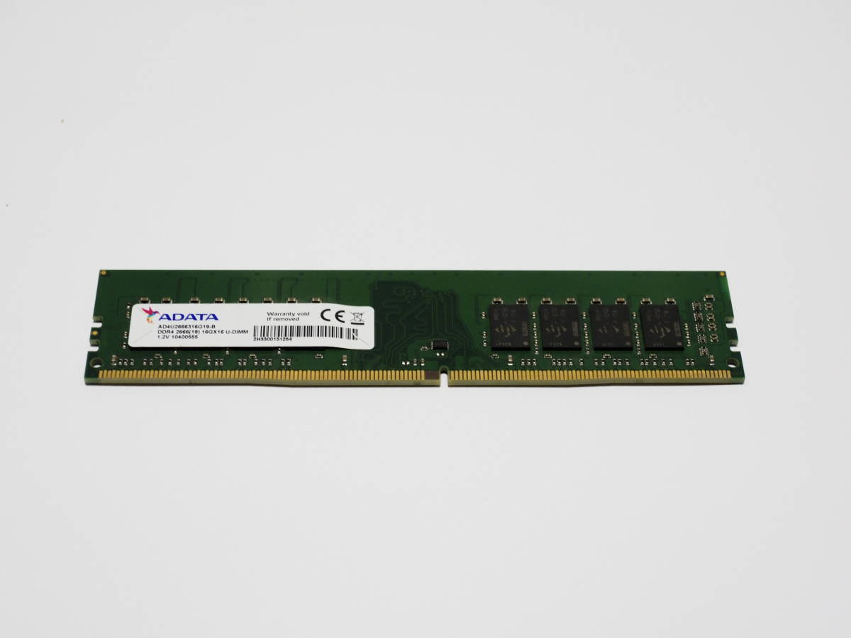 中古】ADATA PC4-21300 DDR4-2666対応メモリ「AD4U2666316G19-R」16GB 動作確認済 