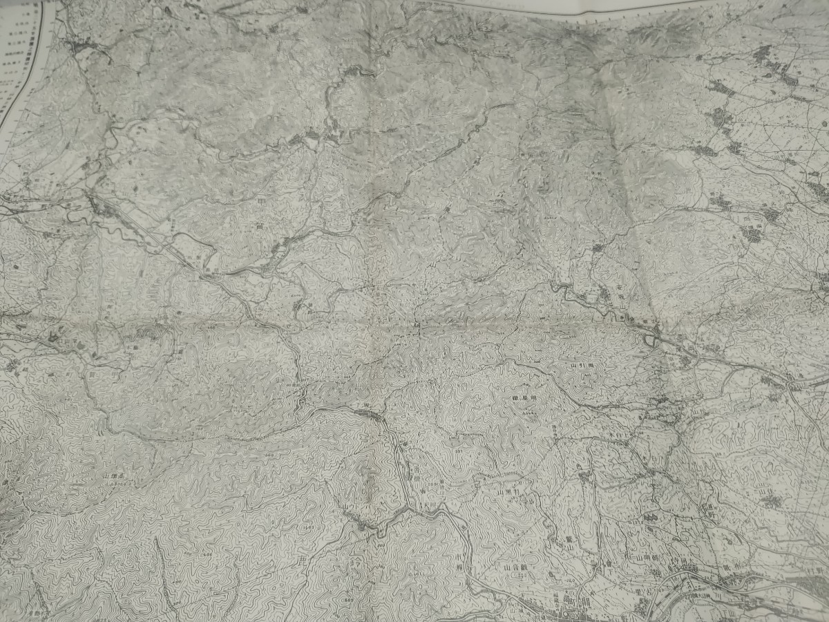 亀山　滋賀県　三重県　古地図　 地形図　地図　資料　46×57cm　明治25年測量　昭和35年印刷　発行　　B2305_画像2