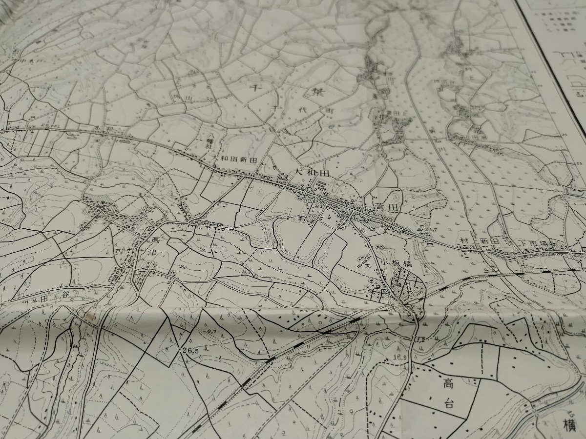 習志野 千葉県 古地図 地図 資料 46×57cm 昭和32 年印刷 発行 習志野 千葉県 古地図 地図 資料 46×57cm 昭和32 年印刷 発行