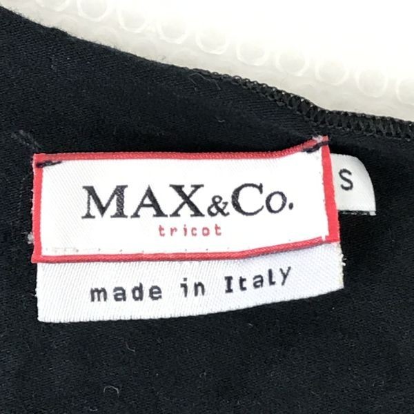 Made in Italy★Max＆Co.★ノースリーブシャツ/カットソー【Women's size-S/黒/Black/総柄】Tops/Shirts◆BG995