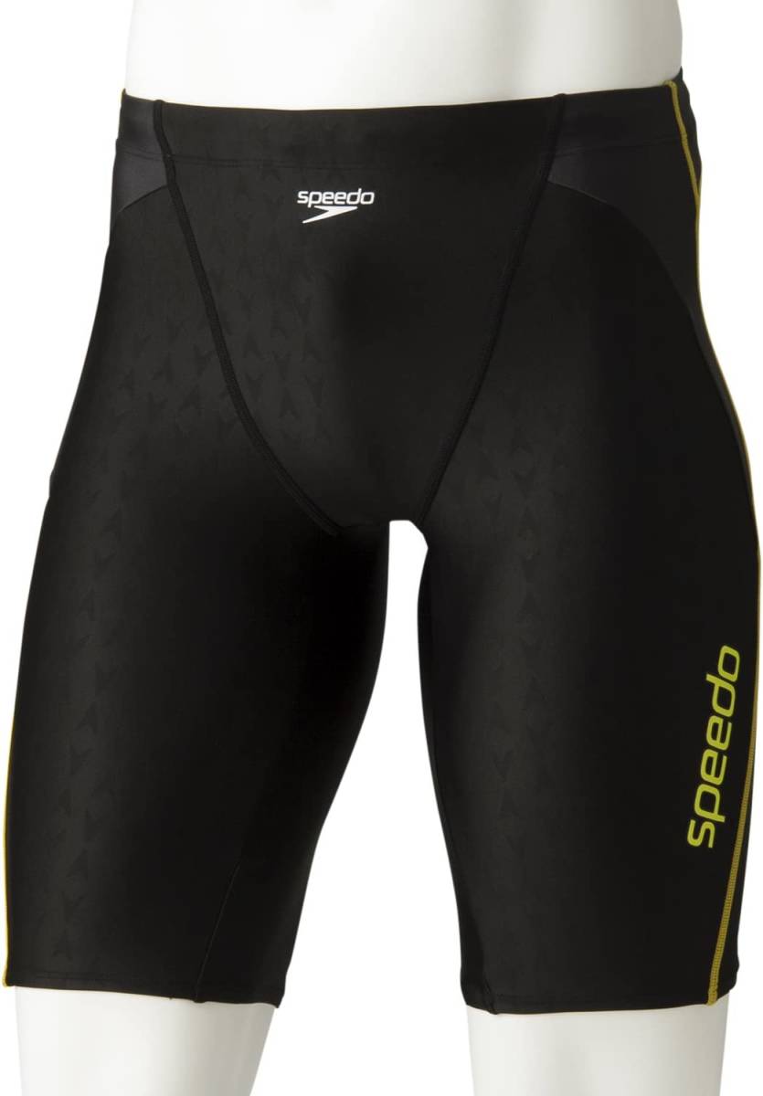 【KCM】Z-speedo-78-S★展示品【speedo】メンズ スパッツ フレックスシグマ 4分丈 フィットネス水着 SD88S13 グレー×マスタード Sの画像1