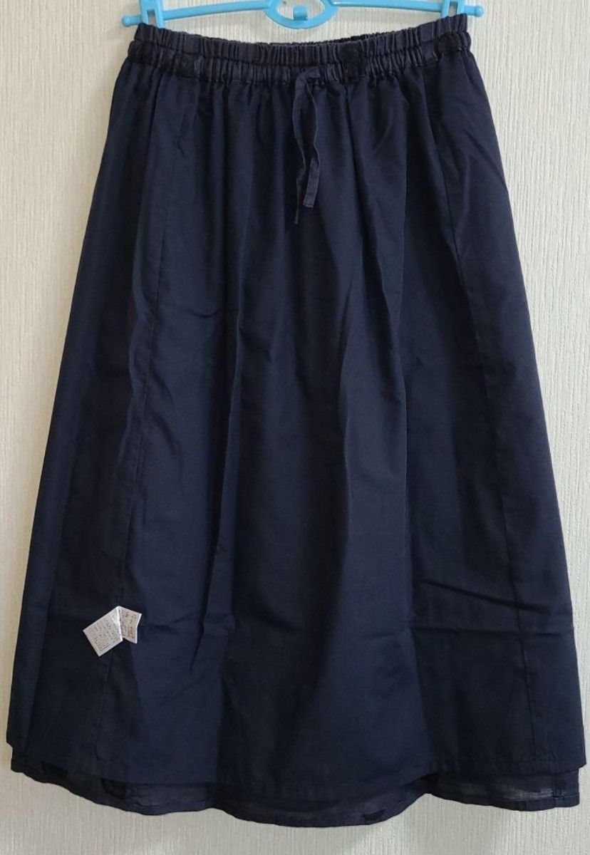 ■ LUEUF ・ルフ ■ 麻 リネン100% 裏地付き ドット刺繍 ロングスカート・新品・お値下げしました！