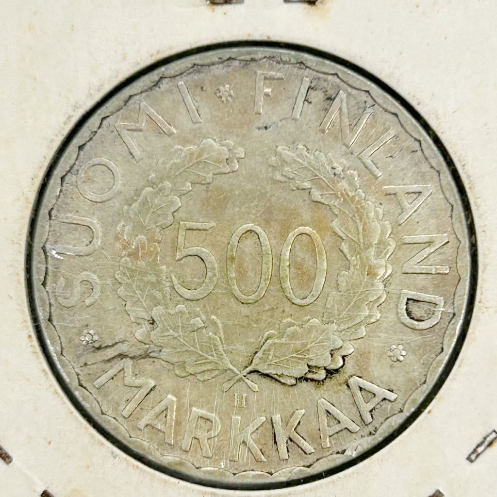 【未使用】フィンランド 1952年 500マルッカ銀貨 ヘルシンキオリンピック HELSINKI 500MARKKAAの画像4