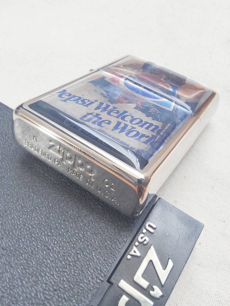 ZIPPO　ペプシ　PEPSI　2001年　未使用　保証書　ケース　ジッポー_画像6