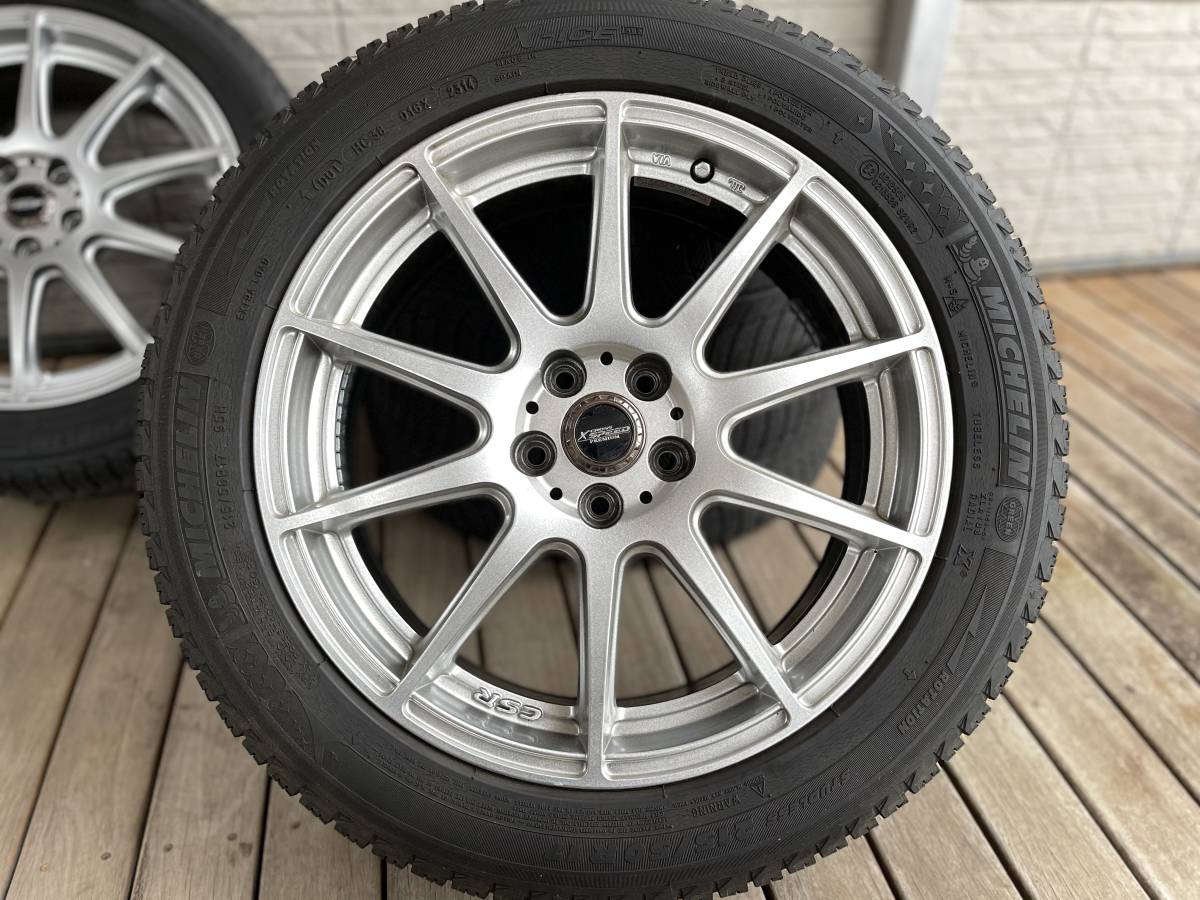 クロススピード プレミアムR MS ホイール 17×7.0PCD 100 5H　ミシュランスタッドレス　215 50 17 X-ICE タイヤホイール　セット　4本美品_画像7