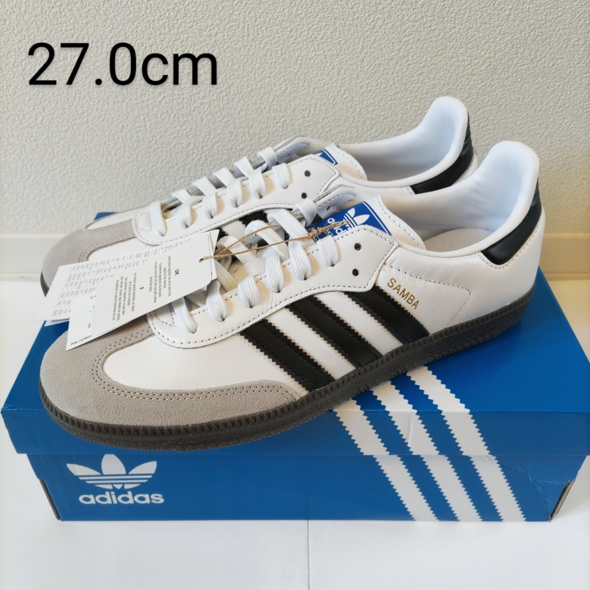 27 0cm adidas SAMBA OG アディダス サンバ 新品 B75806 ホワイト 白