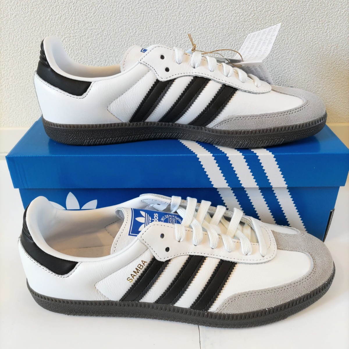 5cm adidas SAMBA OG アディダス サンバ 新品 B ホワイト 白