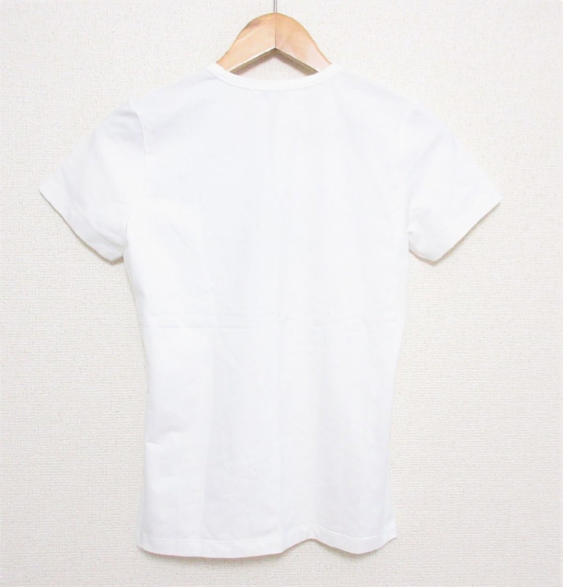 ほぼ美品 ETRO エトロ ストレッチ ロゴ ペイズリープリント 半袖 Tシャツ カットソー 42 ホワイト 白_画像2