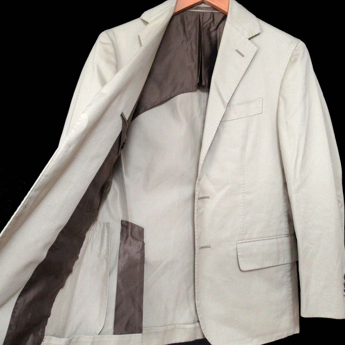  beautiful goods STILE LATINO stay rela Tino single tsu il tailored jacket size 42 beige C0405