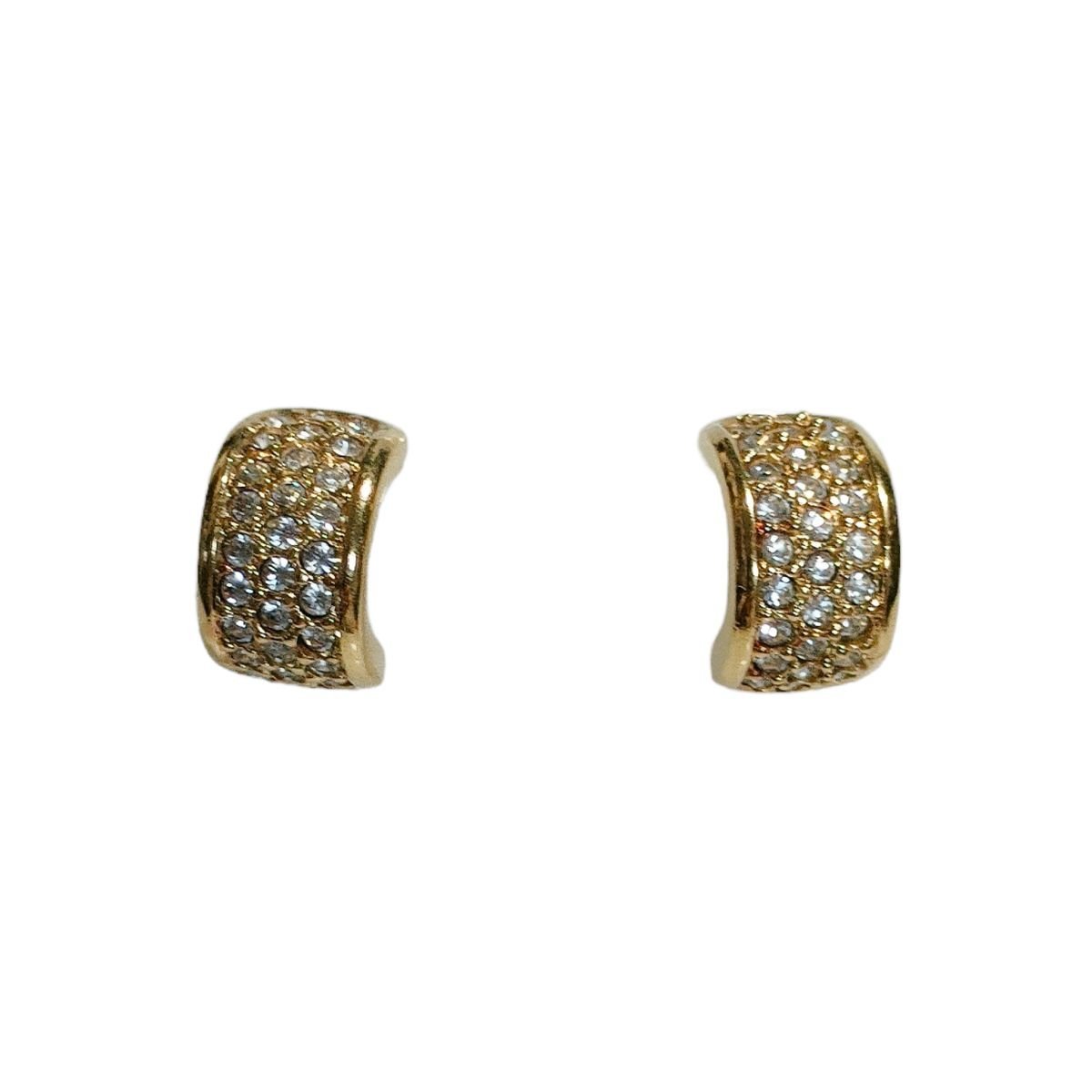 良品 SWAROVSKI スワロフスキー クリスタル パヴェ スタッドピアス