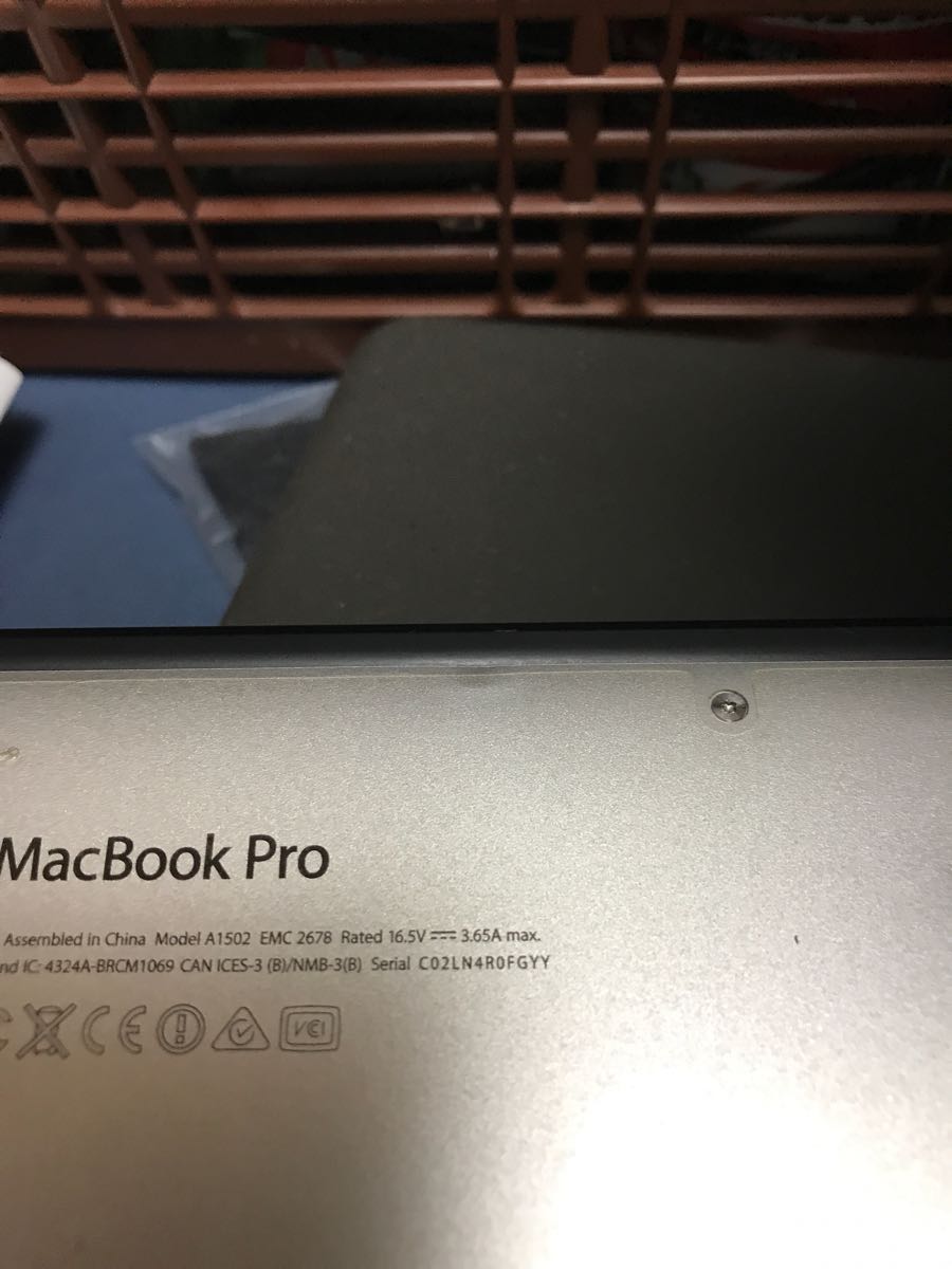 MacBook Pro (Retina, 13-inch, Late 2013) ジャ